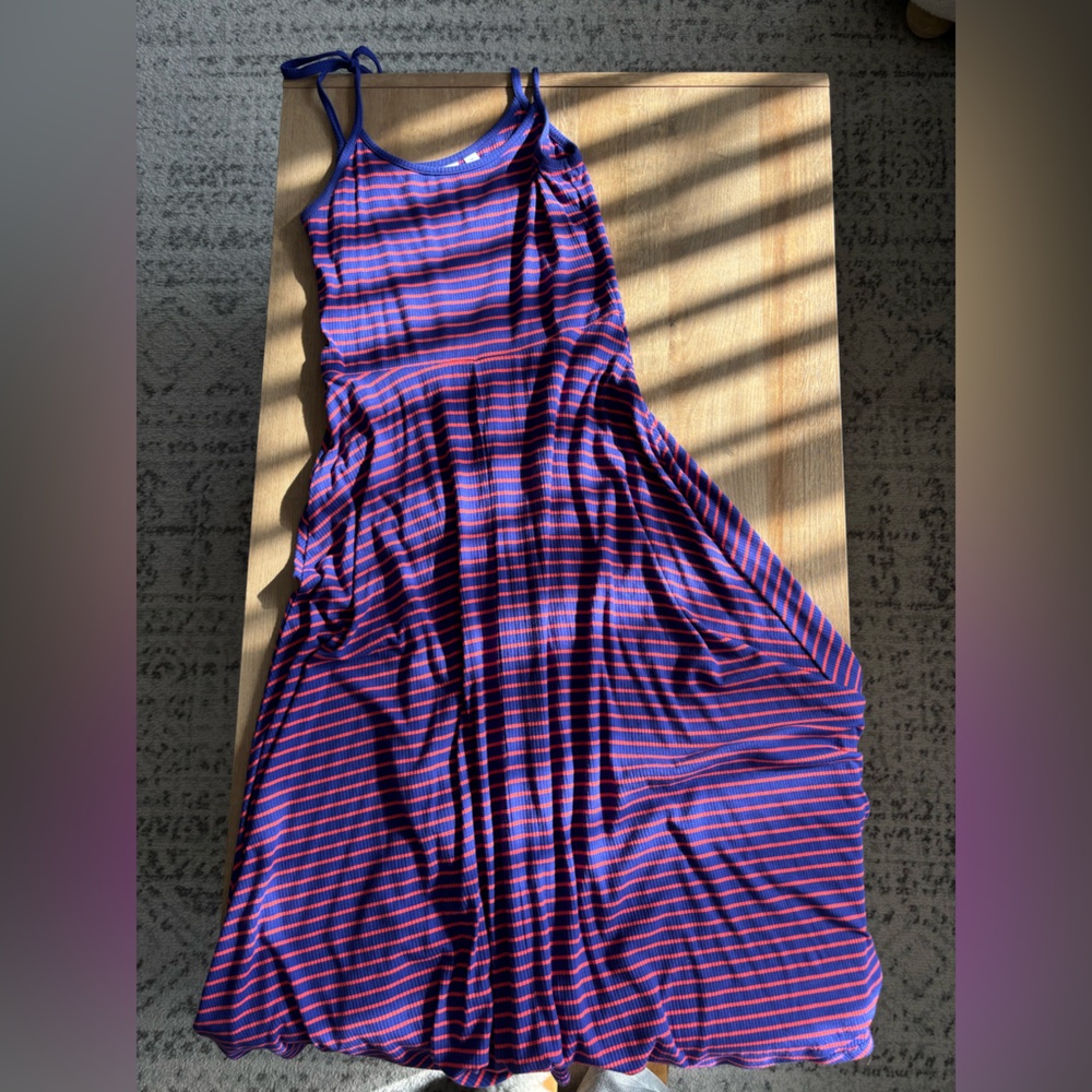 Gap Striped Tie Straps Dress